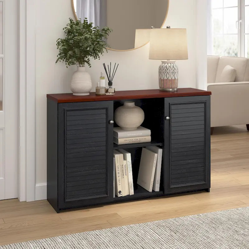Meuble d'appoint avec portes et étagères