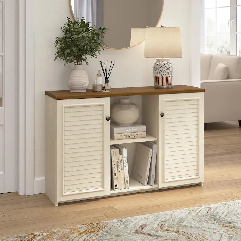 Meuble d'appoint avec portes et étagères