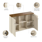 Meuble d'appoint avec portes et étagères