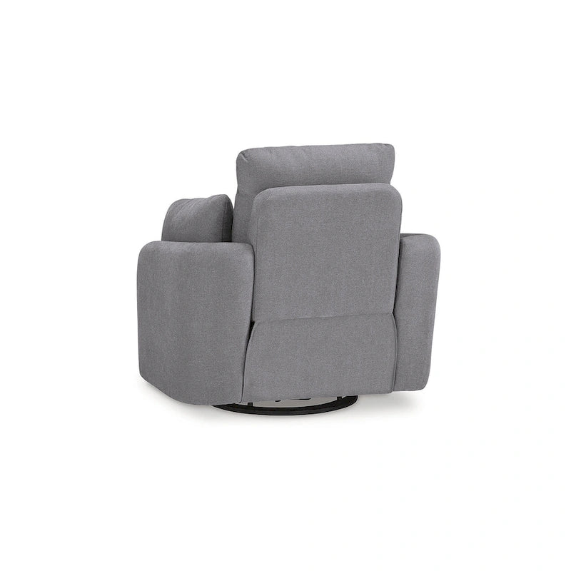 Fauteuil inclinable pivotant et coulissant gris foncé