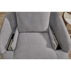 Fauteuil inclinable pivotant et coulissant gris foncé