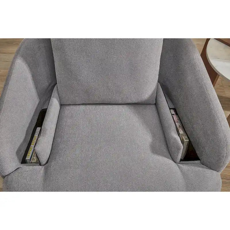 Fauteuil inclinable pivotant et coulissant gris foncé