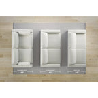 Fauteuil inclinable pivotant et coulissant gris foncé