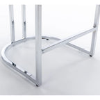 Tabourets de bar modernes (lot de 2) avec dossier capitonné, garniture cloutée et piètement en métal chromé 25 po
