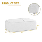 Pouf en cuir véritable capitonné pour salon et chambre à coucher