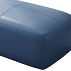 Pouf en cuir véritable capitonné pour salon et chambre à coucher