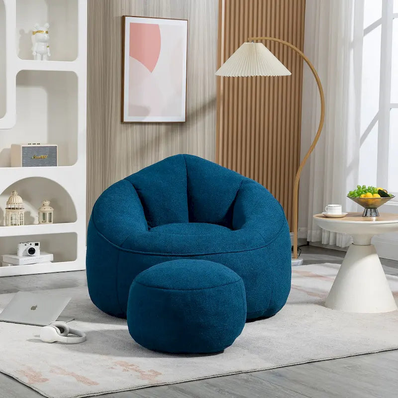 Fauteuil poire avec repose-pieds