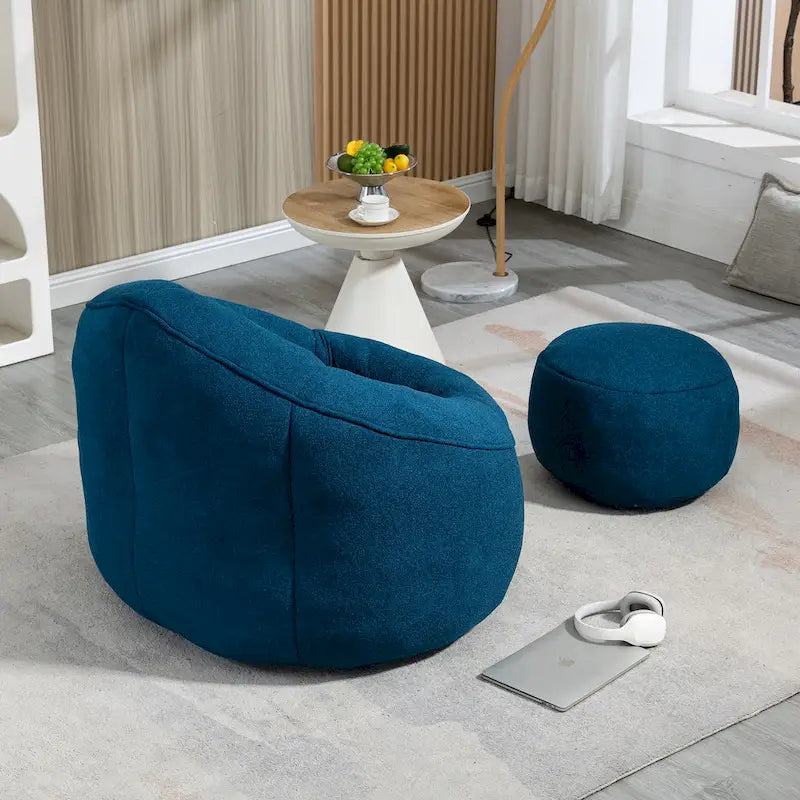 Fauteuil poire avec repose-pieds