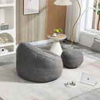 Fauteuil poire avec repose-pieds