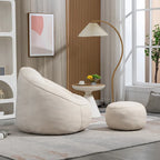 Fauteuil poire avec repose-pieds