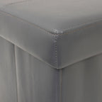 Banc de rangement pliant capitonné - Gris acier