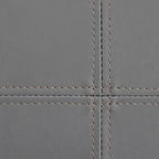 Banc de rangement pliant capitonné - Gris acier