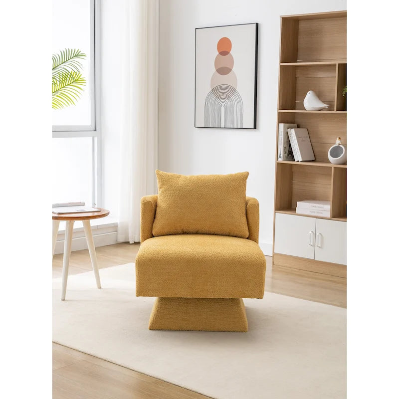 Fauteuils pivotants à 360 degrés en chenille pour salon et chambre à coucher