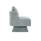 Fauteuils pivotants à 360 degrés en chenille pour salon et chambre à coucher