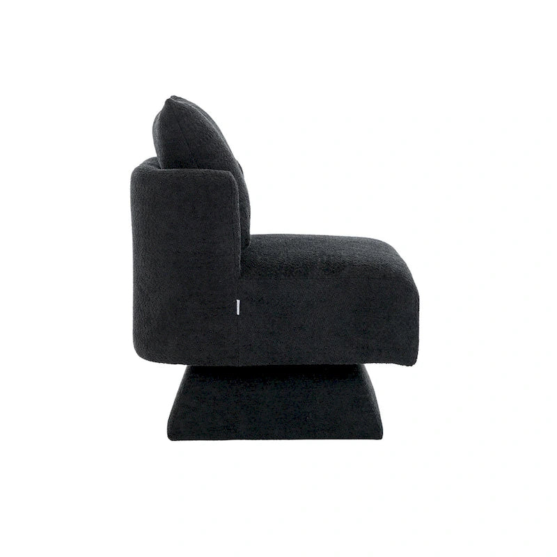 Fauteuils pivotants à 360 degrés en chenille pour salon et chambre à coucher