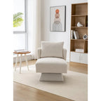 Fauteuils pivotants à 360 degrés en chenille pour salon et chambre à coucher