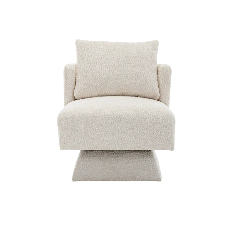 Fauteuils pivotants à 360 degrés en chenille pour salon et chambre à coucher