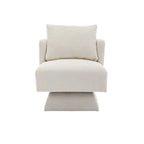 Fauteuils pivotants à 360 degrés en chenille pour salon et chambre à coucher