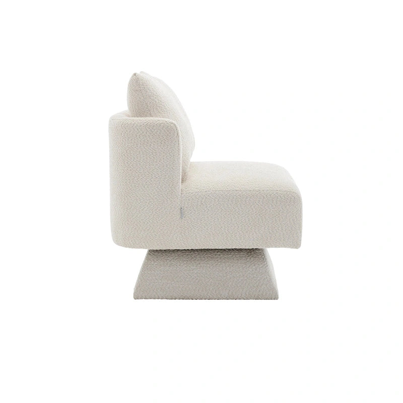 Fauteuils pivotants à 360 degrés en chenille pour salon et chambre à coucher