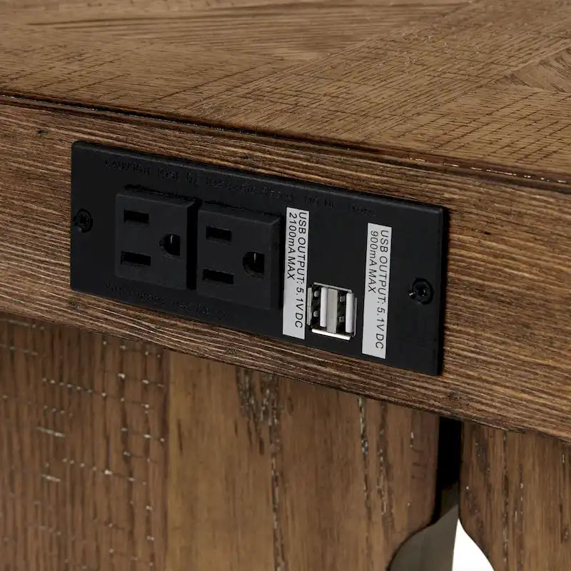Console de 60 de large avec 2 pieds, Chêne grisé