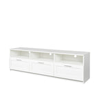 Meuble TV moderne de 70,87 po avec 3 tiroirs de rangement, console TV, meuble de divertissement pour salon