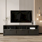 Meuble TV moderne de 70,87 po avec 3 tiroirs de rangement, console TV, meuble de divertissement pour salon
