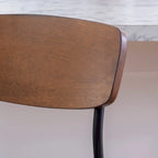 Tabouret de comptoir en métal et similicuir de 63,5 cm