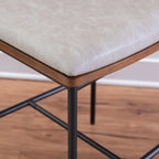 Tabouret de comptoir en métal et similicuir de 63,5 cm