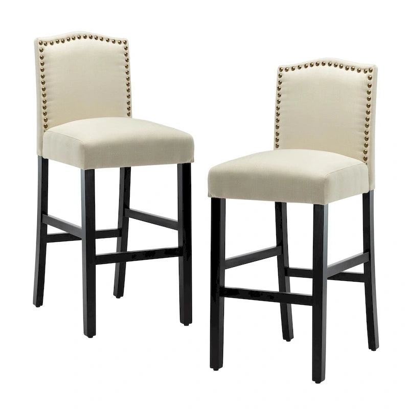 Tabourets de bar rembourrés de 71 cm, chaises de pub (lot de 2)