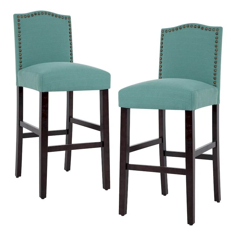 Tabourets de bar rembourrés de 71 cm, chaises de pub (lot de 2)