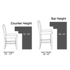 Tabourets de bar rembourrés de 71 cm, chaises de pub (lot de 2)