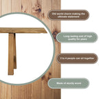 Banc bas 43L en bois naturel pour l'intérieur et l'extérieur, siège pour entrée et patio