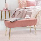 Pouf Ottoman en Velours avec Options de Couleur