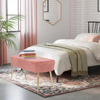 Pouf Ottoman en Velours avec Options de Couleur