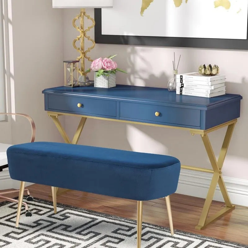 Pouf Ottoman en Velours avec Options de Couleur