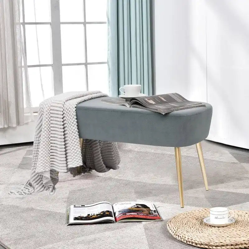 Pouf Ottoman en Velours avec Options de Couleur
