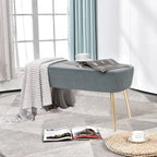 Pouf Ottoman en Velours avec Options de Couleur