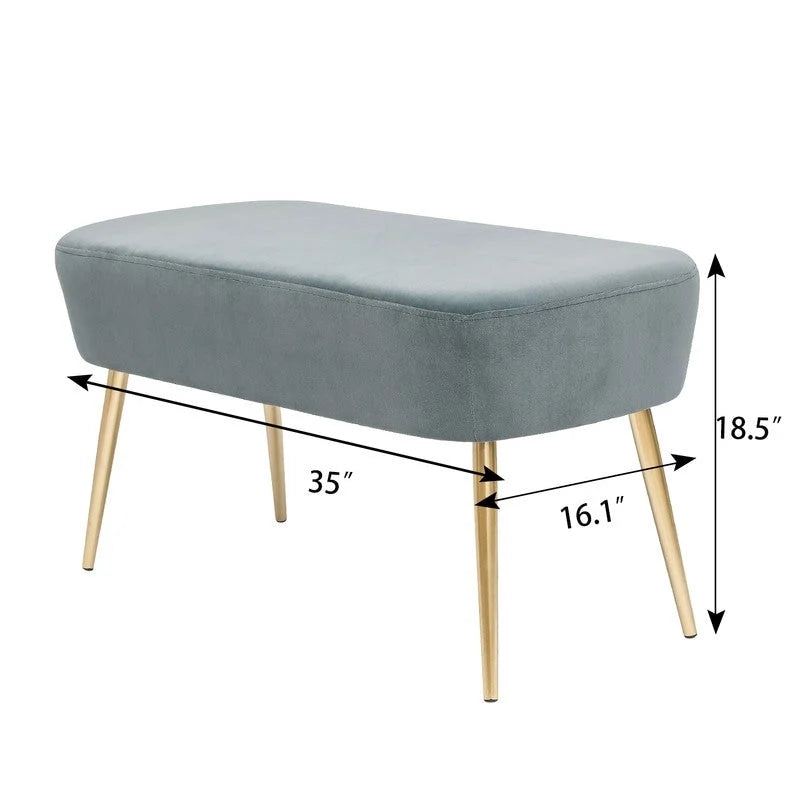 Pouf Ottoman en Velours avec Options de Couleur