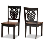 Chaise de salle à manger transitionnelle moderne et contemporaine (lot de 2)