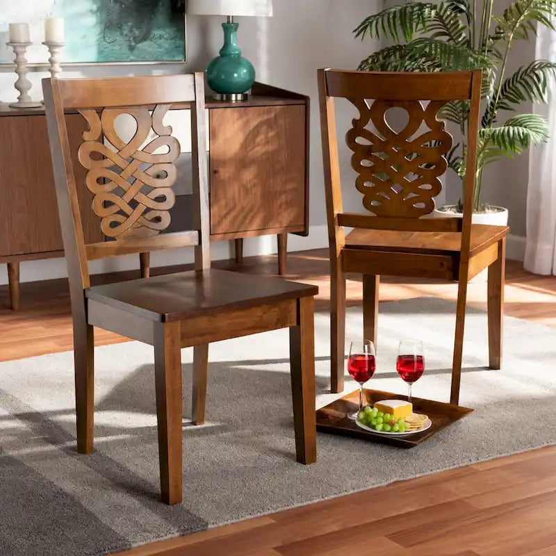 Chaise de salle à manger transitionnelle moderne et contemporaine (lot de 2)