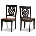 Chaise de salle à manger transitionnelle moderne et contemporaine (lot de 2)