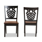Chaise de salle à manger transitionnelle moderne et contemporaine (lot de 2)