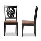 Chaise de salle à manger transitionnelle moderne et contemporaine (lot de 2)