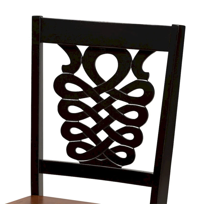 Chaise de salle à manger transitionnelle moderne et contemporaine (lot de 2)