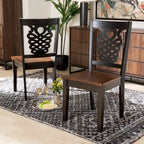 Chaise de salle à manger transitionnelle moderne et contemporaine (lot de 2)