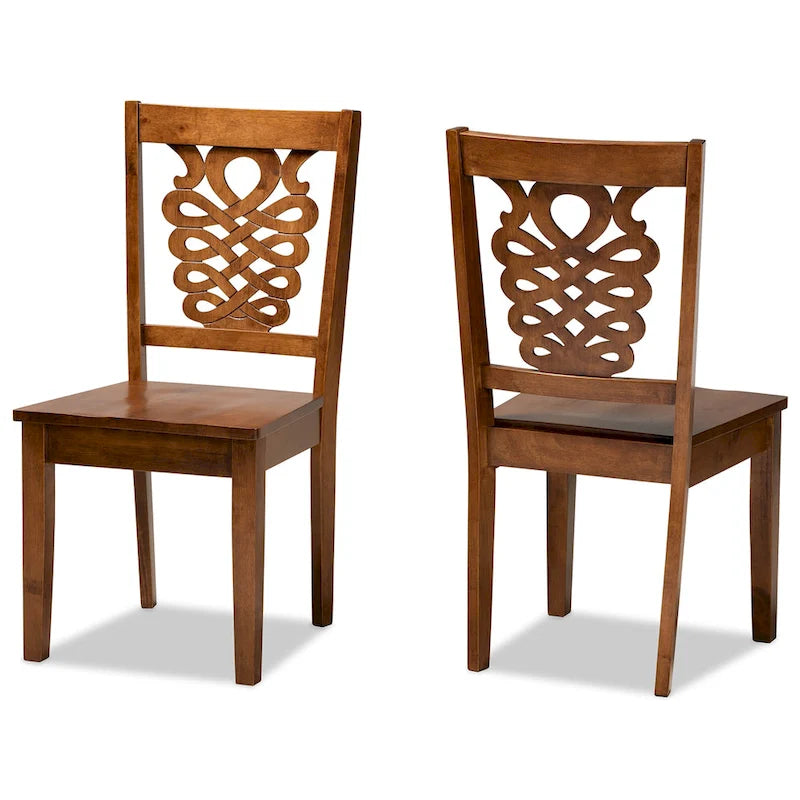 Chaise de salle à manger transitionnelle moderne et contemporaine (lot de 2)