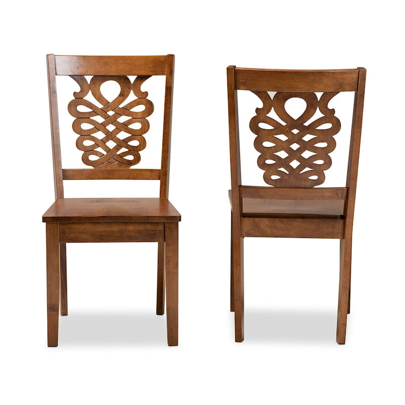 Chaise de salle à manger transitionnelle moderne et contemporaine (lot de 2)