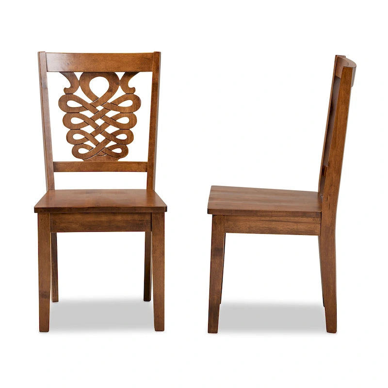 Chaise de salle à manger transitionnelle moderne et contemporaine (lot de 2)
