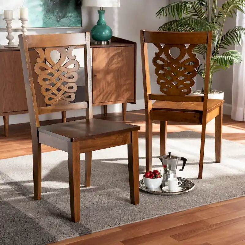 Chaise de salle à manger transitionnelle moderne et contemporaine (lot de 2)