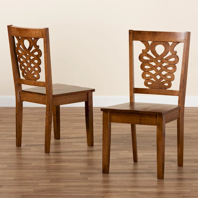 Chaise de salle à manger transitionnelle moderne et contemporaine (lot de 2)